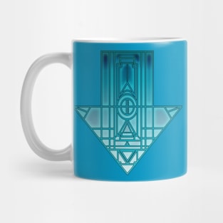 Teal Geometric Arrow Mug